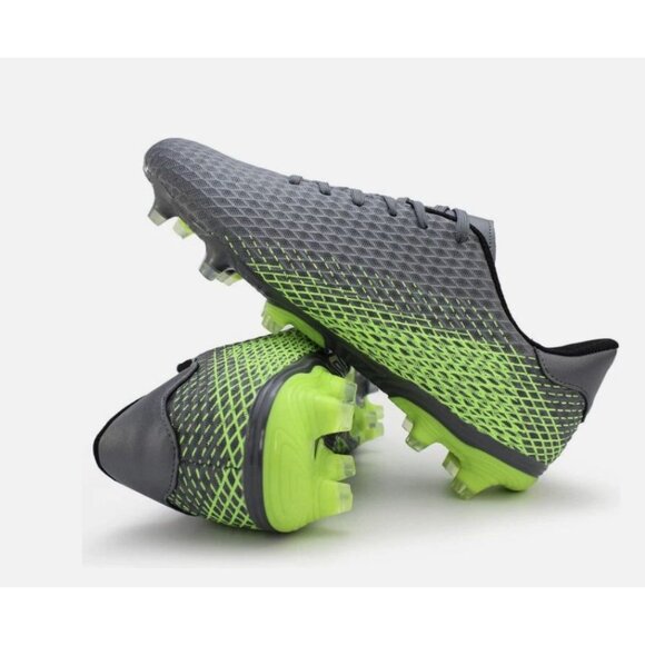 HAWKWELL Men's Athletic Soccer Cleats Outdoor Training GREY 11 - Picture 2 of 6